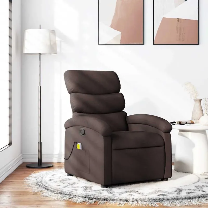 Massagesessel Dunkelbraun tessuto