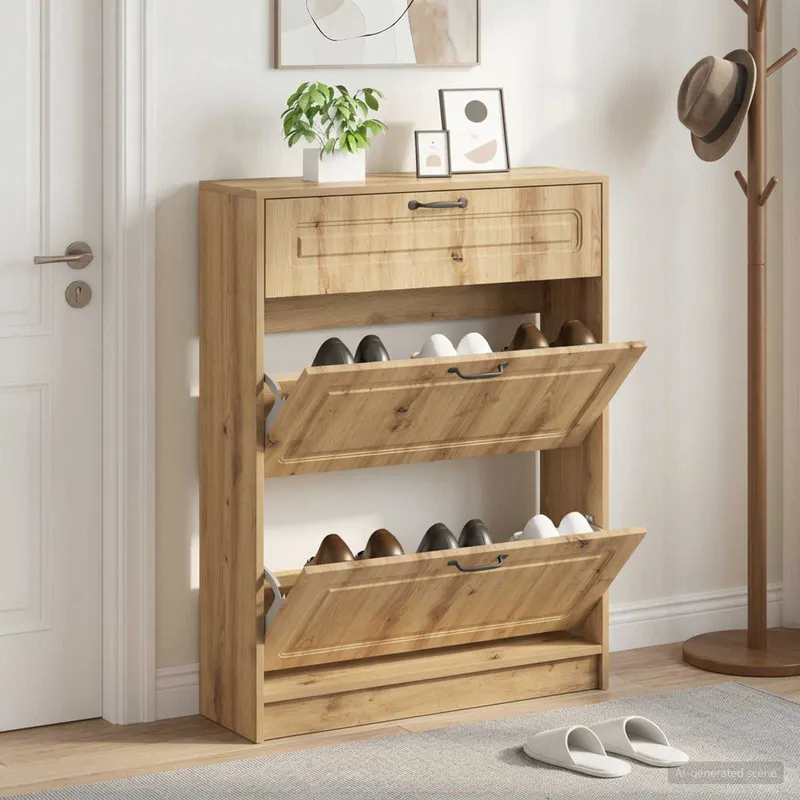 Cabinet à chaussures UTRECHT 78 x 24 x 100 cm Bois d'ingénierie