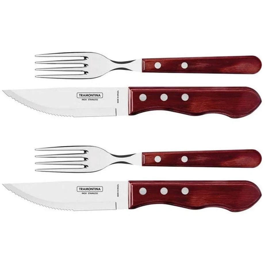 Tramontina Churrasco Jumbo Rot/Silber