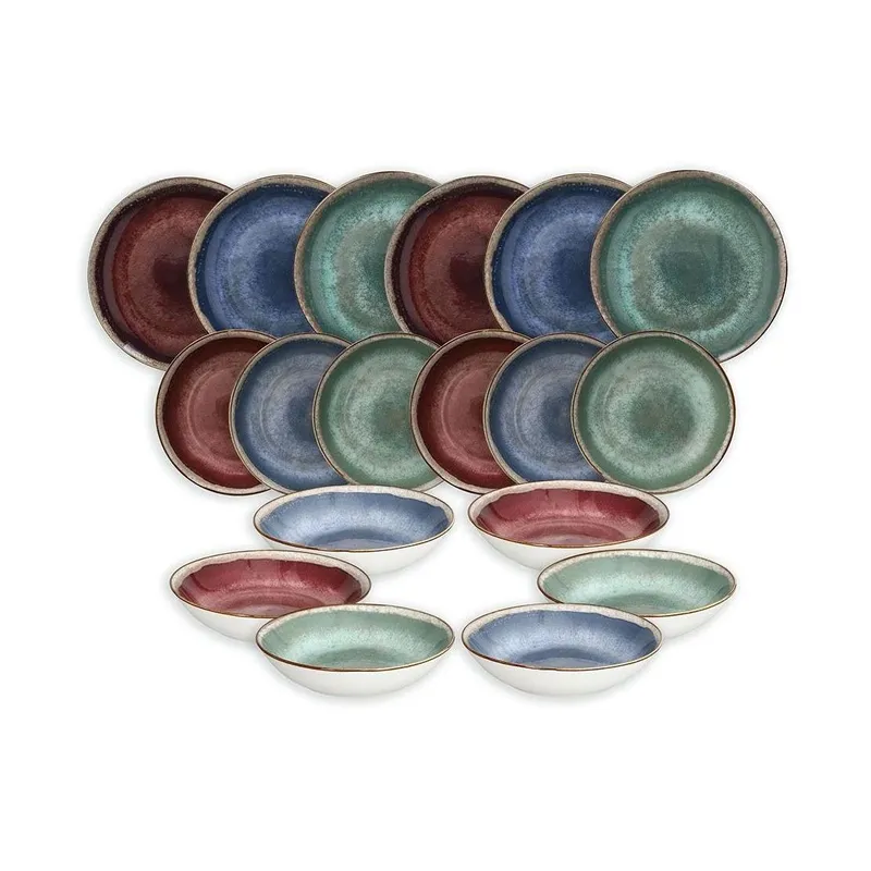 Service de table Tognana Ibiza Moon 18 pièces, Multicolore