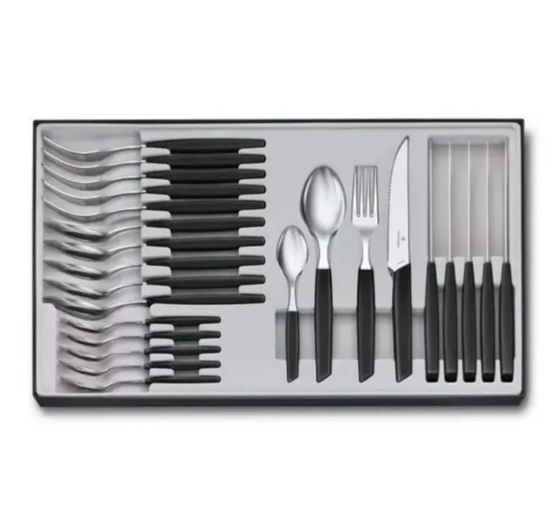 Victorinox Besteck-Set Swiss Modern 24-teilig, black