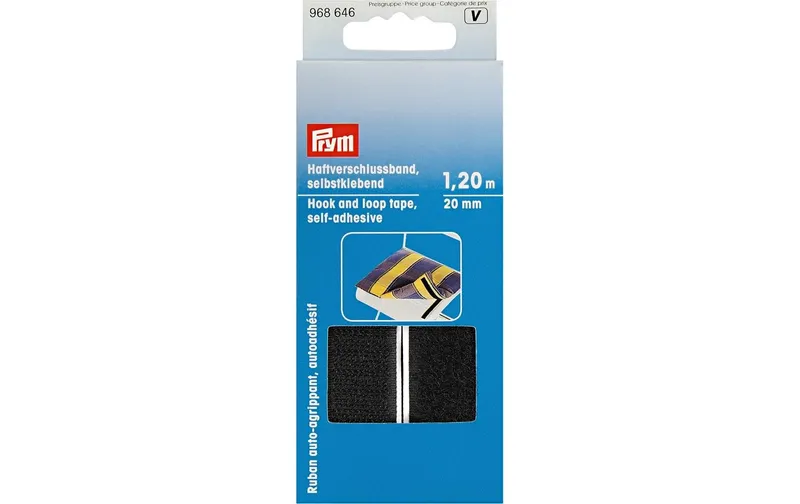 Prym Klettbandverschluss 1.2 m selbstklebend, noir