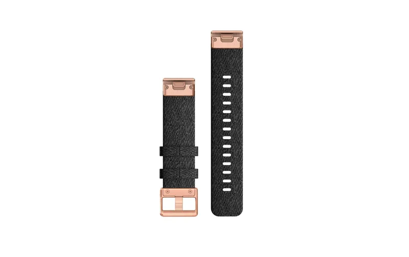 GARMIN Armband QuickFit, 20 mm Nylon/black/Gold/Rosa