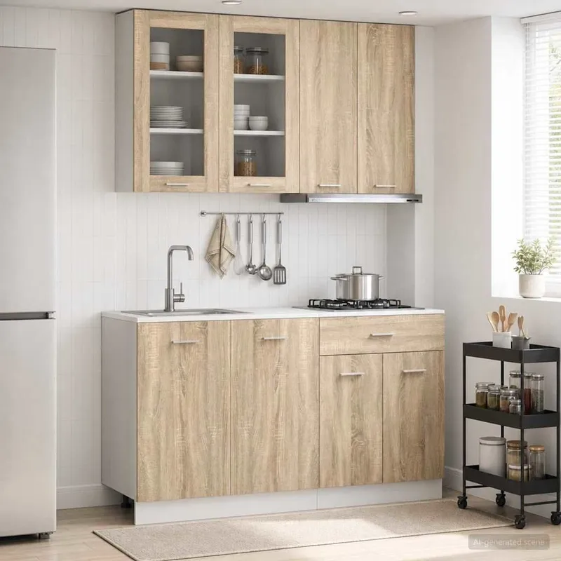 Kücheneinheit LYON 4 stk. Sonoma-Eiche derivato del legno
