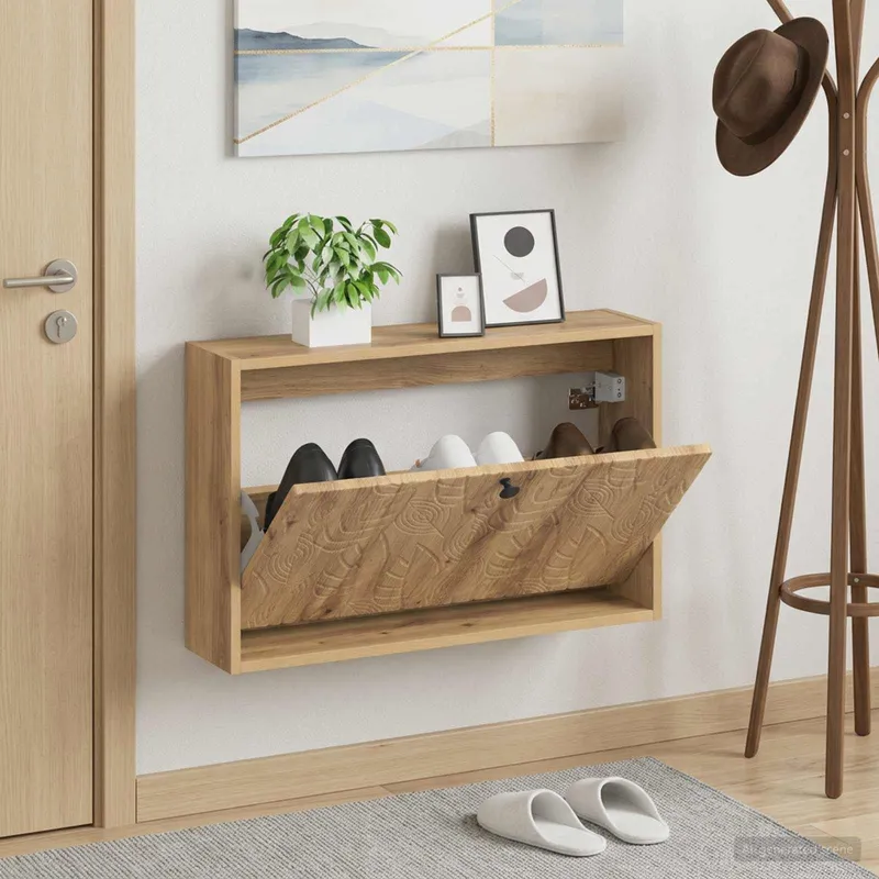 Wandmontierter Schuhschrank DELFT 71 x 17 x 43 cm derivato del legno