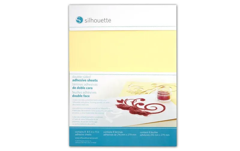 Silhouette Stickerpapier Doppelseitig white/Gelb