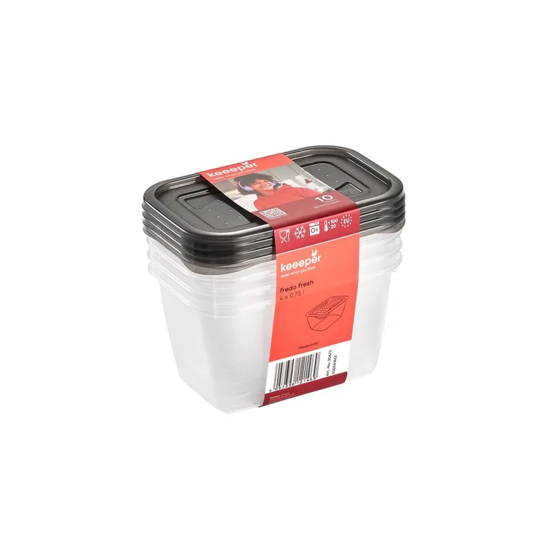 keeeper Fredo Fresh 0.75 l, transparent/gris