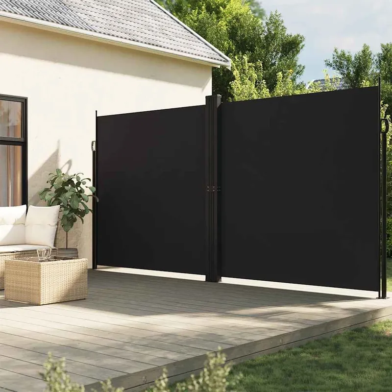 tenda laterale Ausziehbar nero 220x600 cm