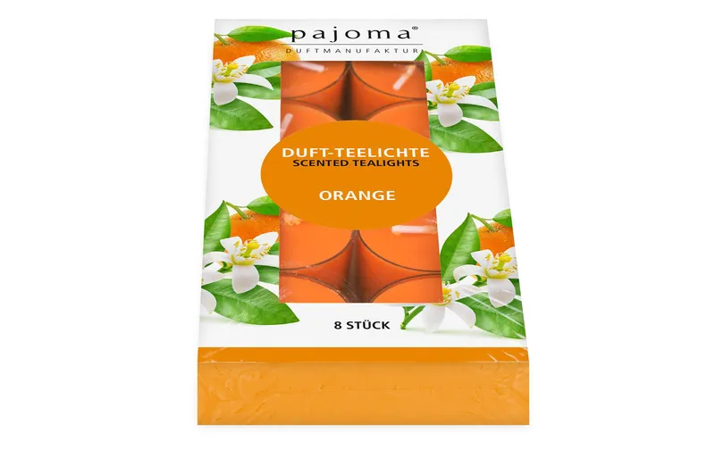 Pajoma Teelicht Orange 8er Set