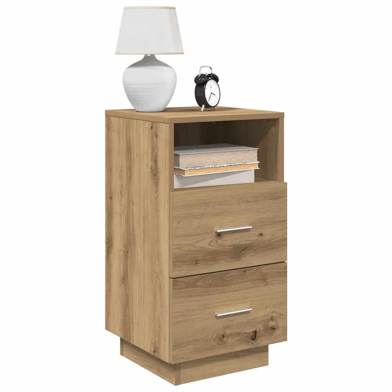 Nachttische 2 pz. con 2 cassetti Artisan-rovere 36x36x68 cm