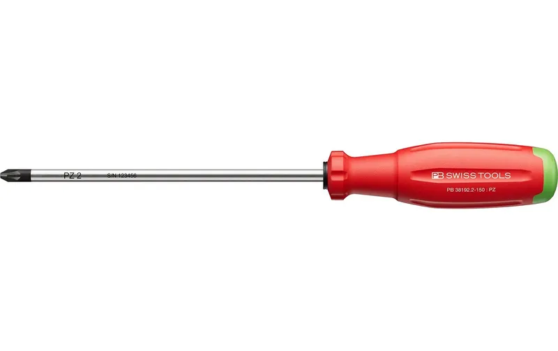 PB Swiss Tools Schraubenzieher SwissGrip Evo PB 38192.2-150 PZ 2 rouge