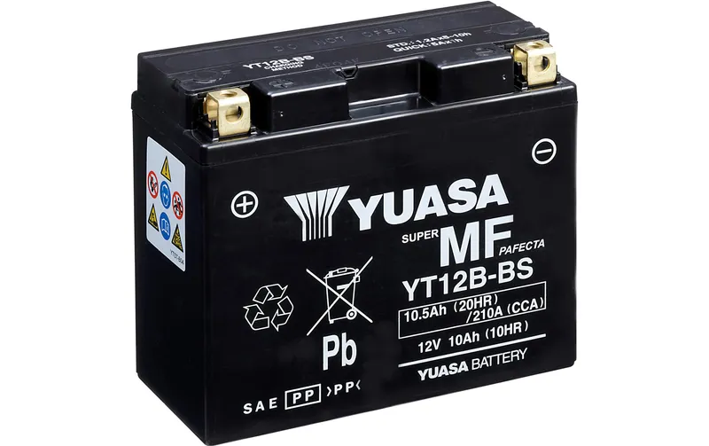 YUASA Motorradbatterie AGM 12V/10.5Ah/210A