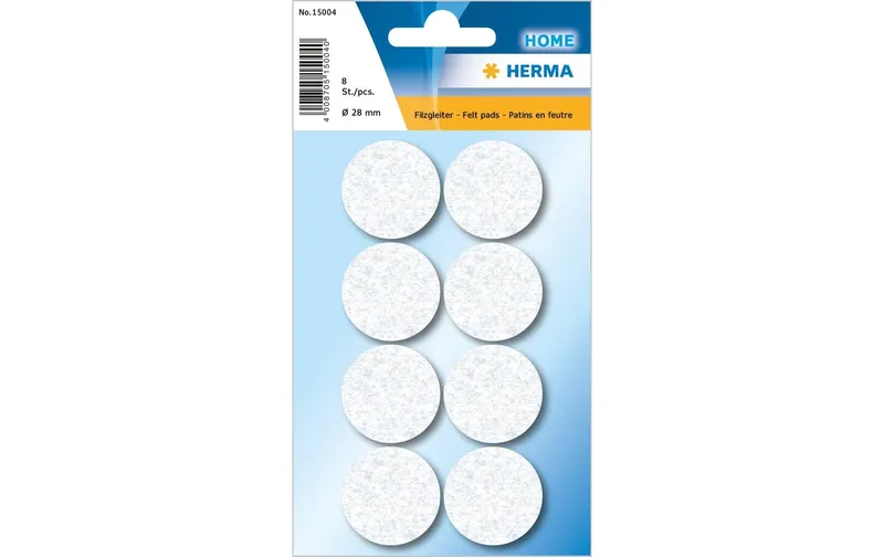 Herma Stickers Filzgleiter Ø 28 mm, blanc, 8 pièces