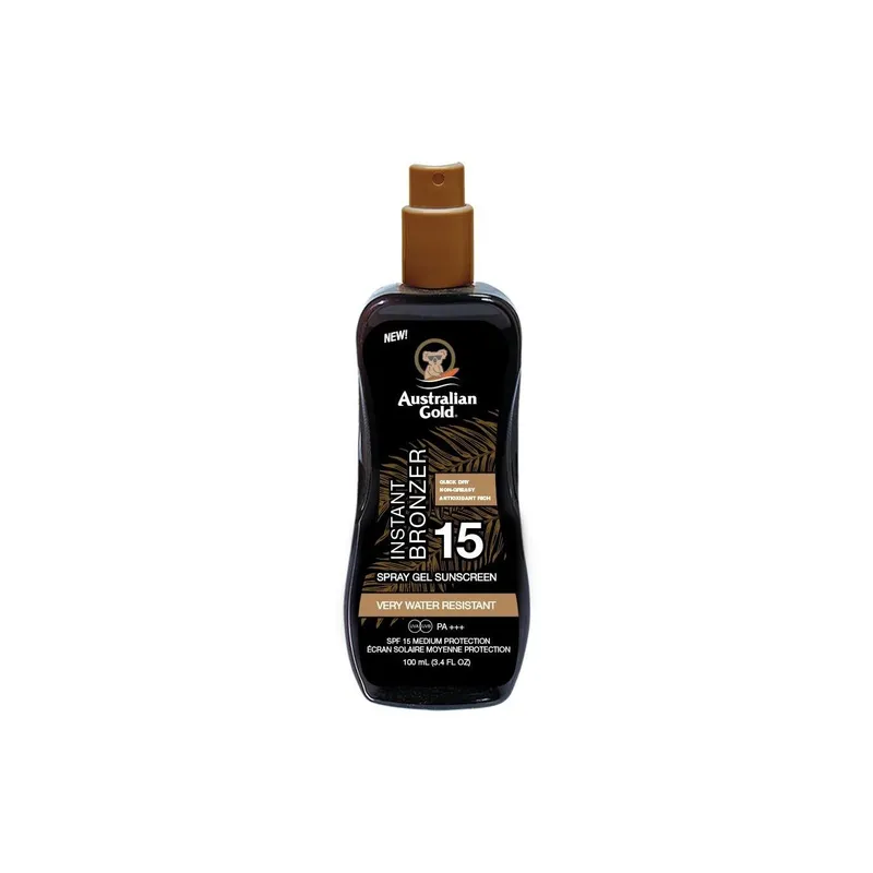 Australian Gold Sonnenspray Gel mit Bronzer SPF 15 100 ml