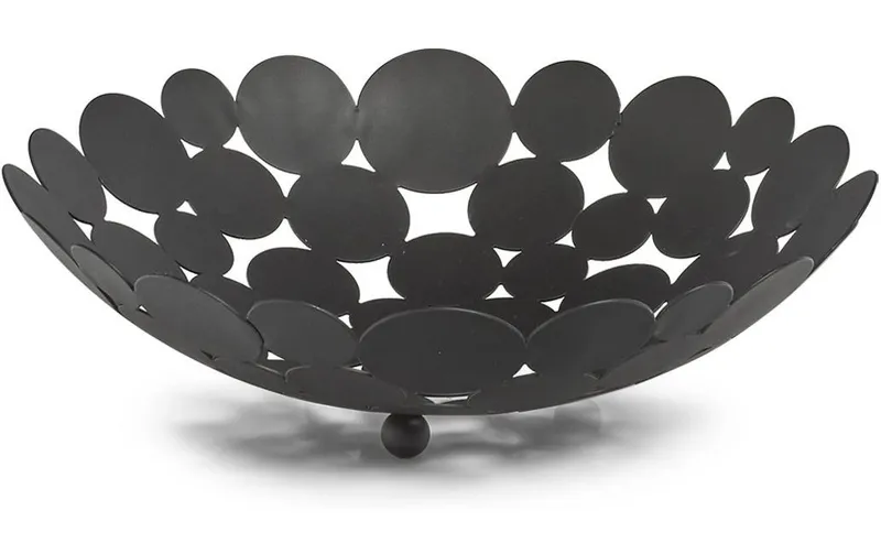 Zeller Present Früchtekorb Metall 1 Stück, Schwarz