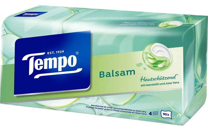 Tempo Taschentücherbox Balsam 4-lagig weiss