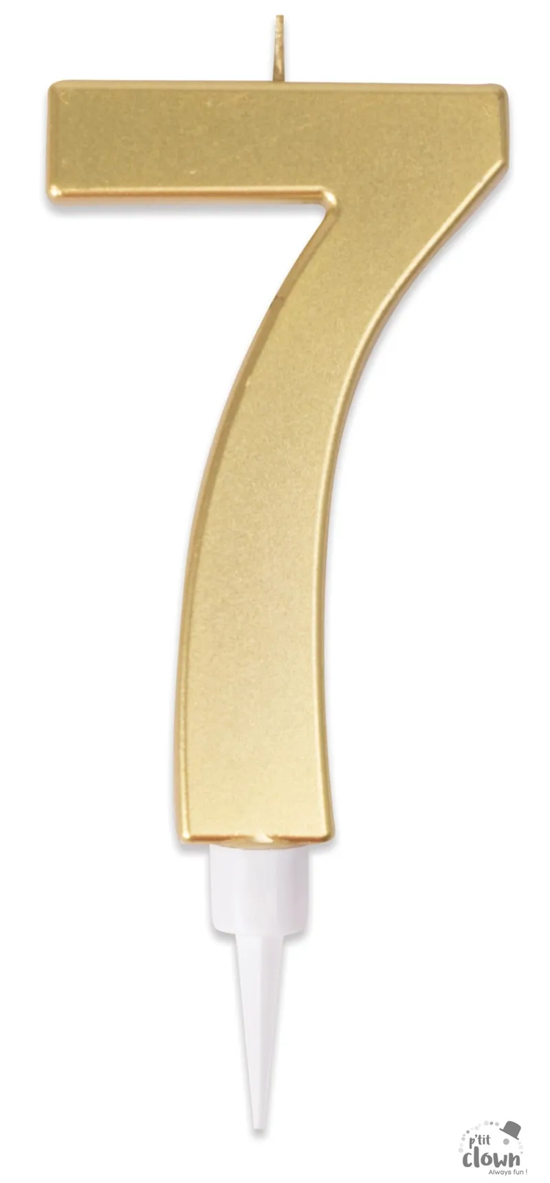 Zahlenkerze 7 gold