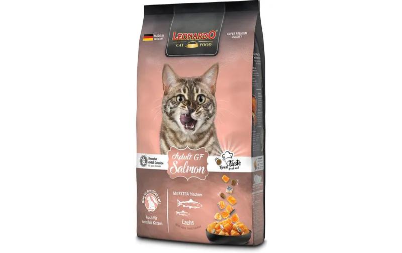Leonardo Cat Food Trockenfutter Adult getreidefrei Lachs, 7.5 kg