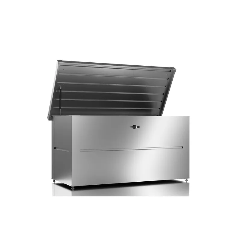 Colibri Gartenbox S with Schloss, 135 x 65 x 73 cm, silver