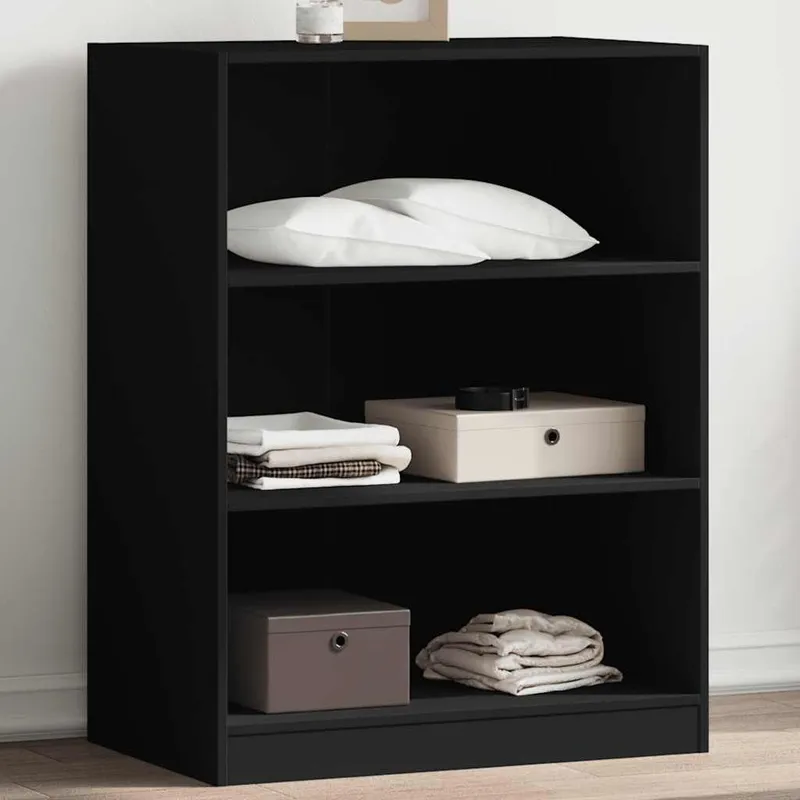 armadio nero 77x48x102 cm derivato del legno