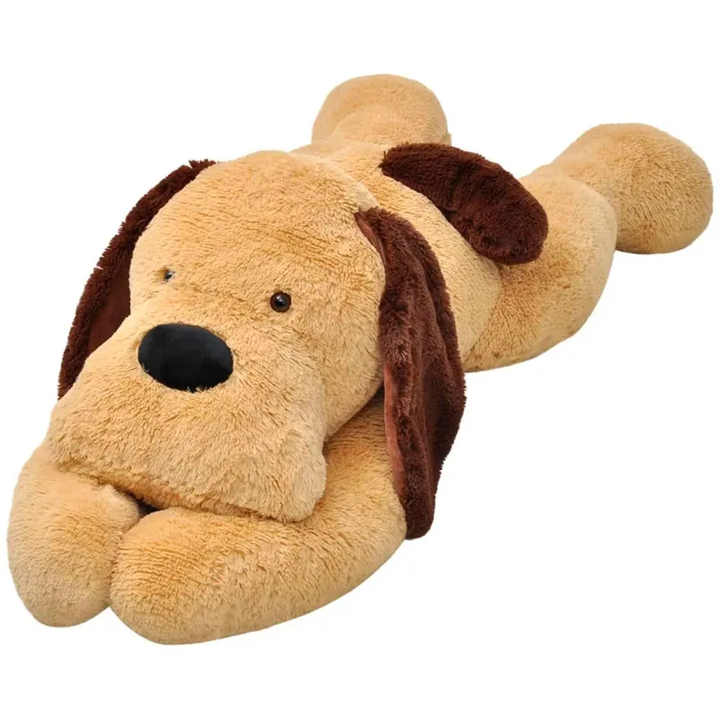 Hund Kuscheltier Plüsch brown 160 cm