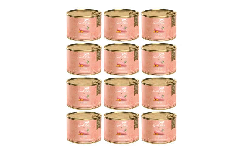 Terra Felis Nassfutter Adult getreidefrei mit Huhn, 12 x 200 g