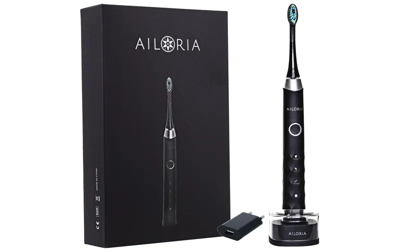 Ailoria Schallzahnbürste Shine Bright nero, inkl. USB-Ladegerät