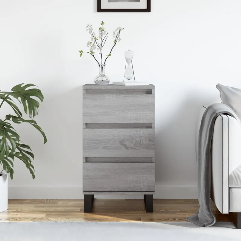 Sideboard grigio Sonoma 40x35x70 cm derivato del legno