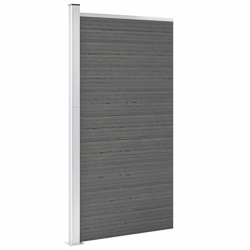 Zaunelement WPC 95x186 cm Grau