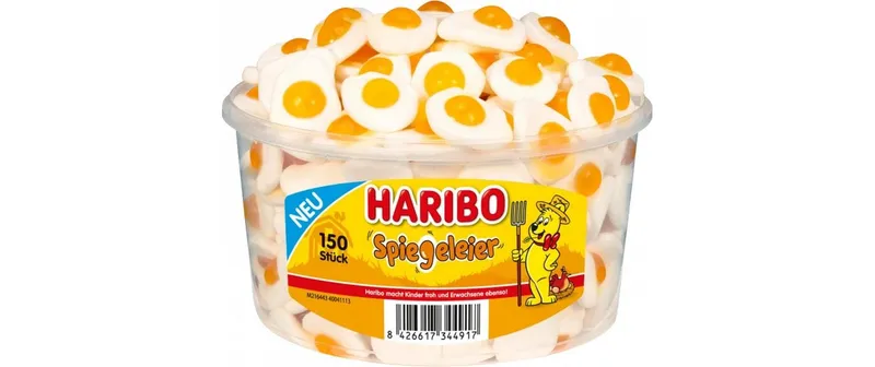 Haribo Int. Gummibonbons Dose Spiegeleier 975 g