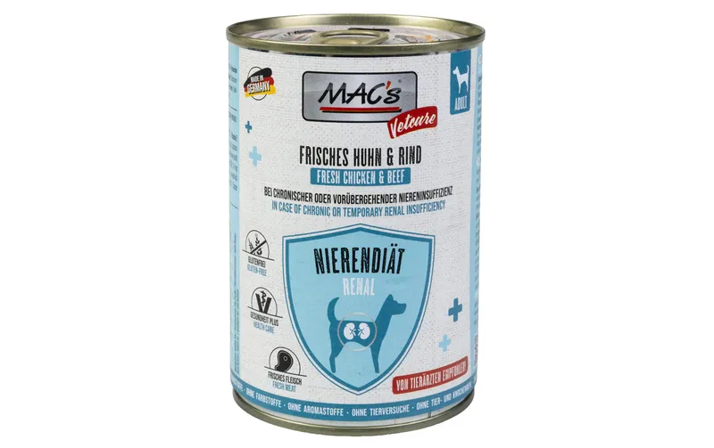 MAC's Vetcare Nassfutter Nierendiät Huhn et Rind 400 g