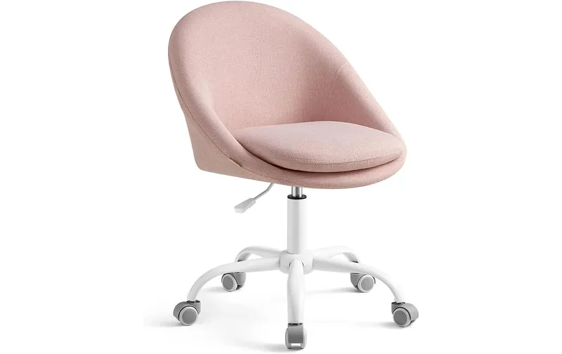 Songmics chaise de bureau avec Fusskreuz, rose