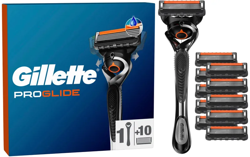 Gillette Herrenrasierer Gillette Fusion5 Proglide 10er + Handstück