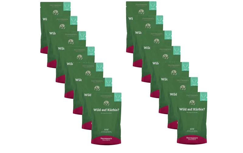 Herrmann's Nassfutter Wild mit Kürbis und Quinoa 14 x 150 g