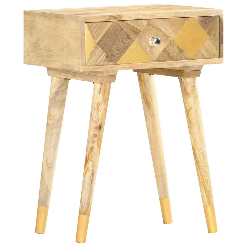 Nachttisch 43x30x58 cm Massivholz Mango