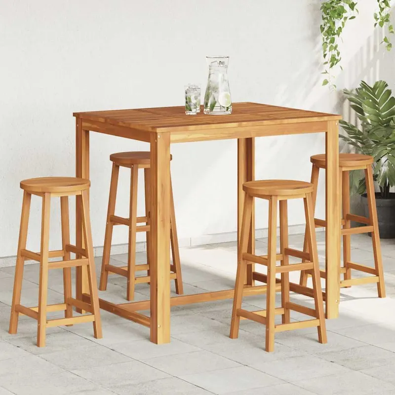 Barhocker 4 Stk. Massivholz Akazie