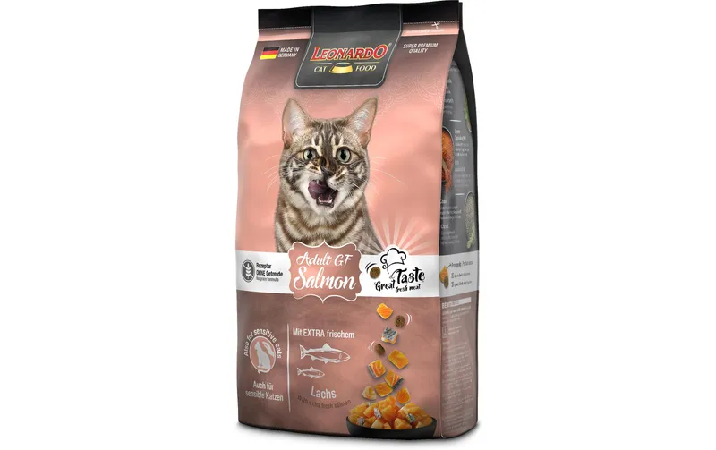 Leonardo Cat Food Trockenfutter Adult getreidefrei Lachs, 1.8 kg