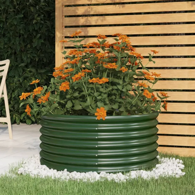 vaso Verzinkter Stahl 80x80x36 cm verde
