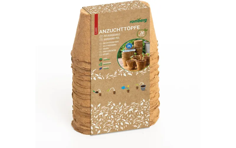 Romberg Aufzuchttöpfe 26 Stück, 6 cm rund