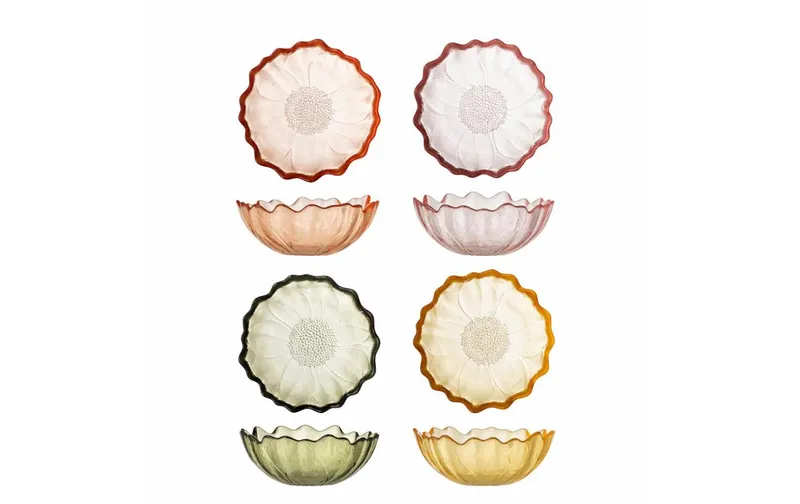 Bloomingville Schale Kana, Glas, 12 x 4.5 cm, 4 pezzi