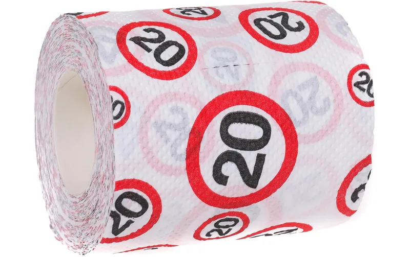 Trendcompany Scherzartikel WC Papier 20. Geburtstag