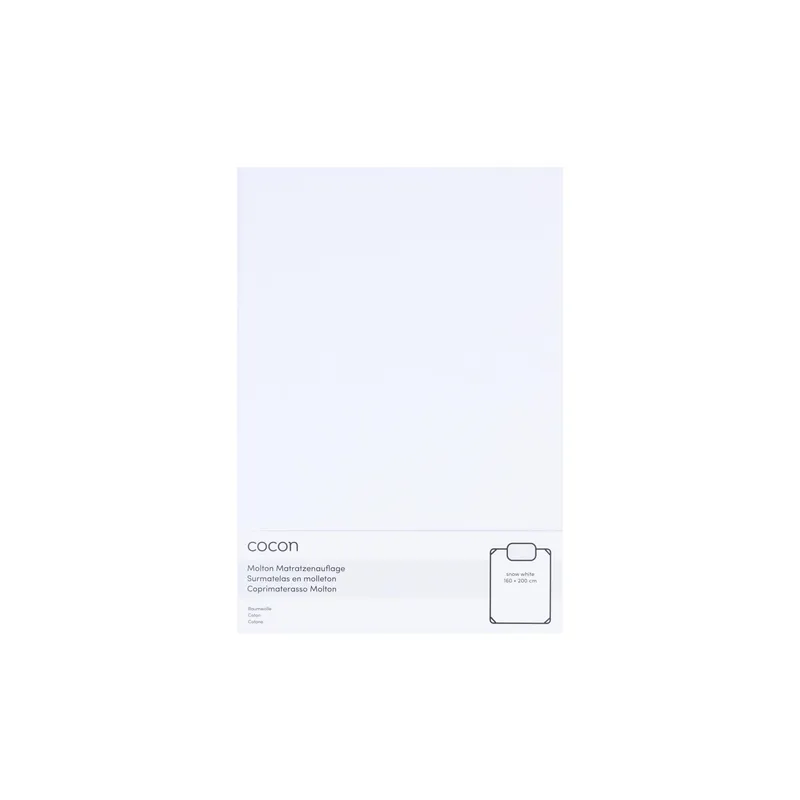 COCON Fixmolton wasserdicht 160 x 200 cm, Weiss