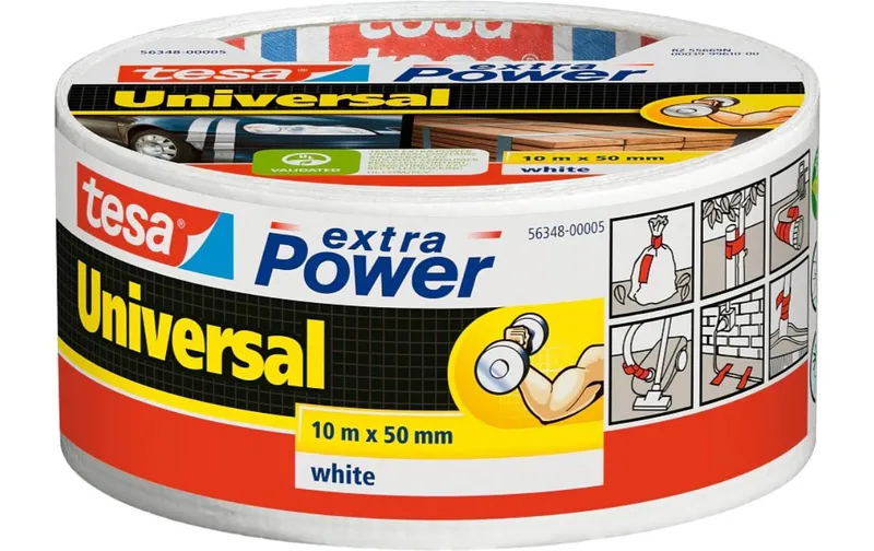 tesa Klebeband extra Power Universal 50 mm x 10 m, bianco