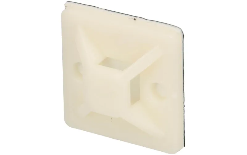 Max Hauri Befestigungssockel Weiss 25 mm x 25 mm