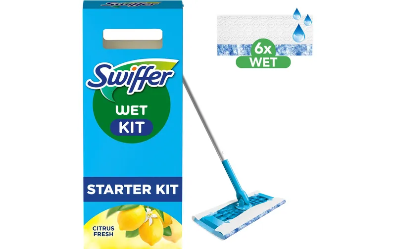 Swiffer Wischmopp Starter-Set 7-teilig, blue