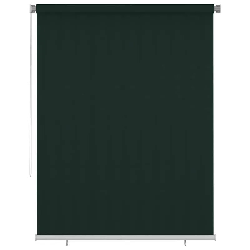 Store roulant d'extérieur 185 (l) x 230 (H) cm vert foncé HDPE