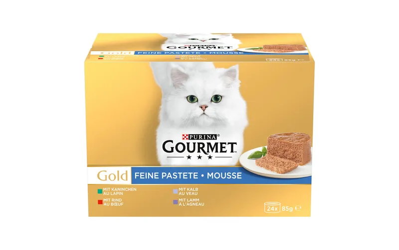 Purina Gourmet Nassfutter Gourmet Gold feine Pastete Fleisch, 24 x 85 g