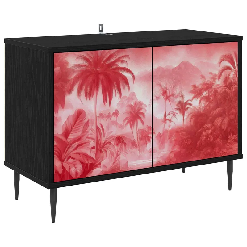 Stand TV AACHEN 69 x 33 x 50,5 cm Nero effetto noce