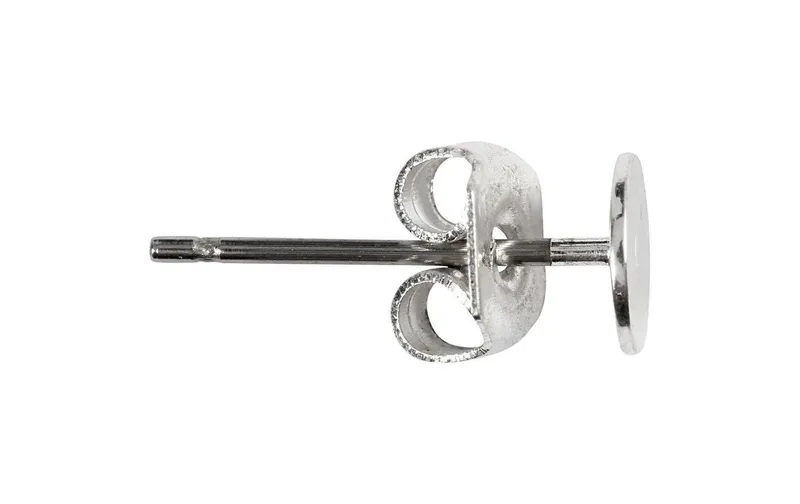 Creativ Company Ohrring 13 mm Versilbert, 10 Stk.