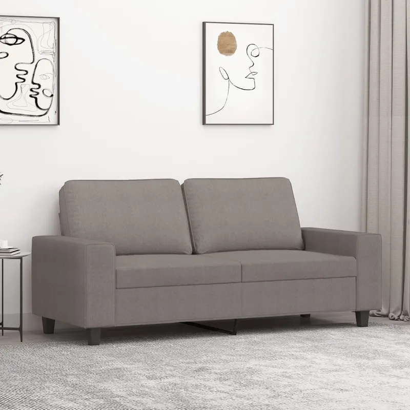 2-Sitzer-Sofa Taupe 140 cm tessuto